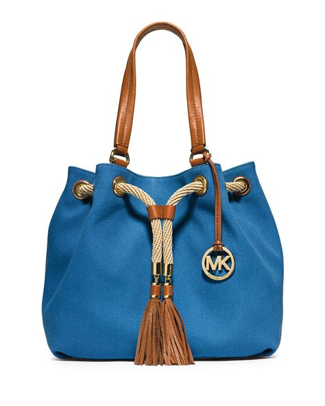 michael kors large blue tote